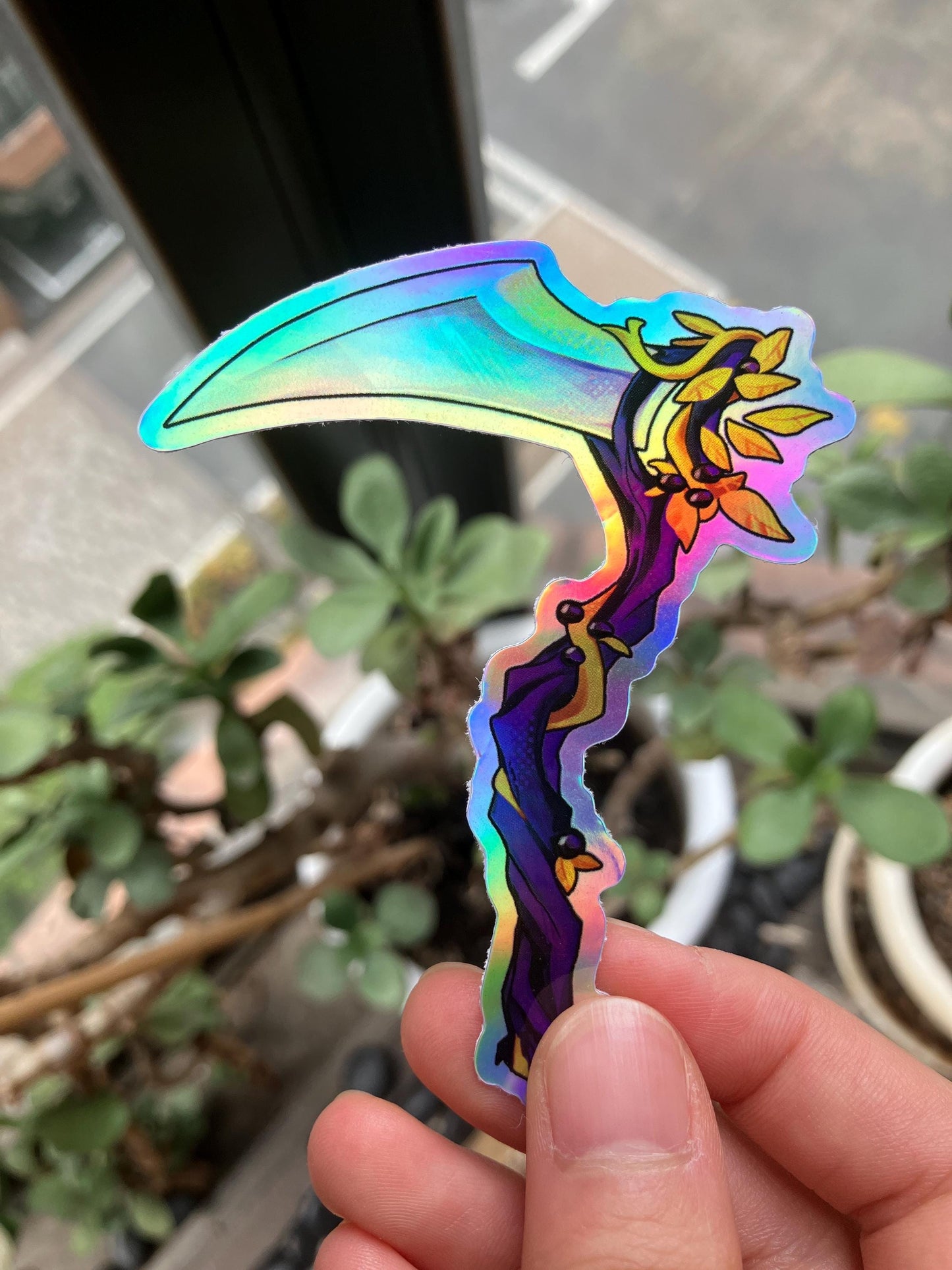HOLOGRAPHIC Fantasy Subtle LGBT Weapon Stickers