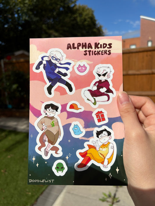 Beta Kids and Alpha Kids Sticker Sheet