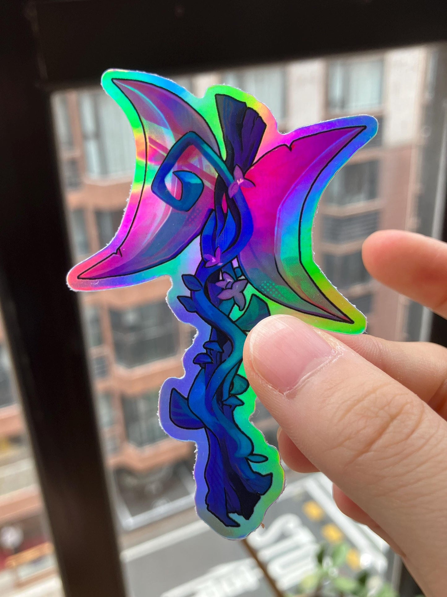 HOLOGRAPHIC Fantasy Subtle LGBT Weapon Stickers