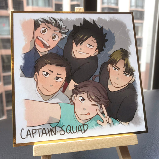 Captain Squad, Karasuno, Pretty Setter Squad, Nekoma and Seijoh Shikishi Boards