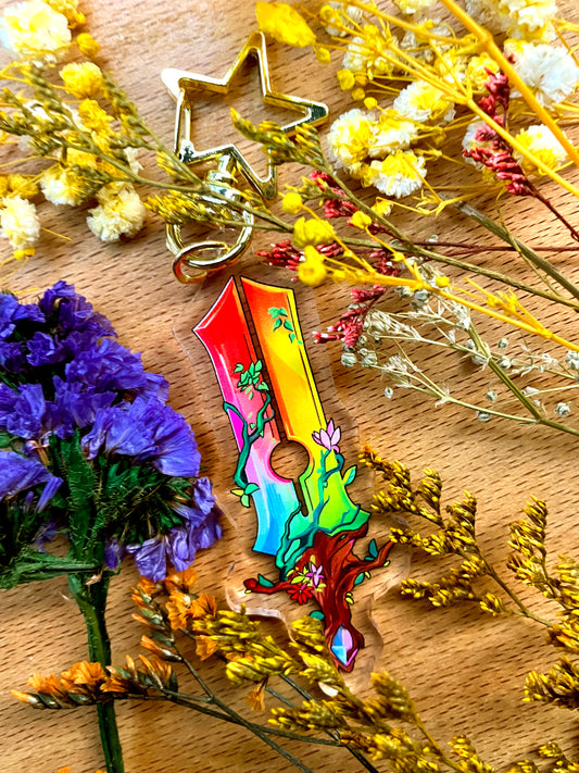 Fantasy Subtle LGBT Weapon Acrylic Keychain Charms