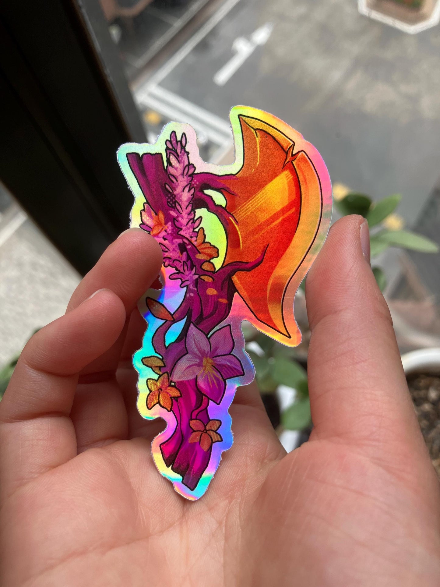 HOLOGRAPHIC Fantasy Subtle LGBT Weapon Stickers
