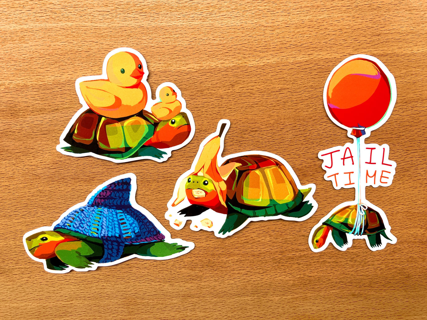 Silly Turtle Sticker Set