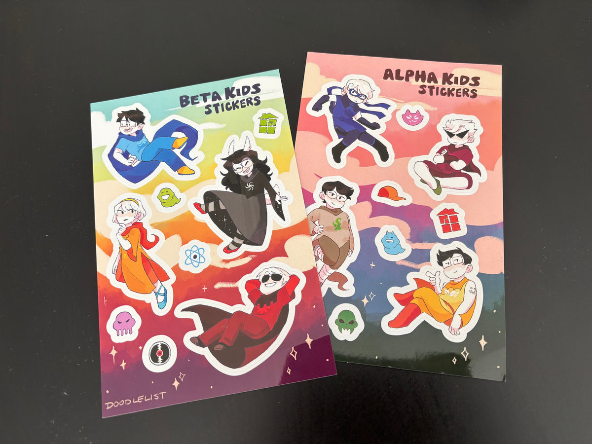 Beta Kids and Alpha Kids Sticker Sheet