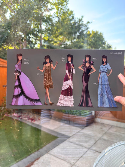 Robin in Lace Outfits Print