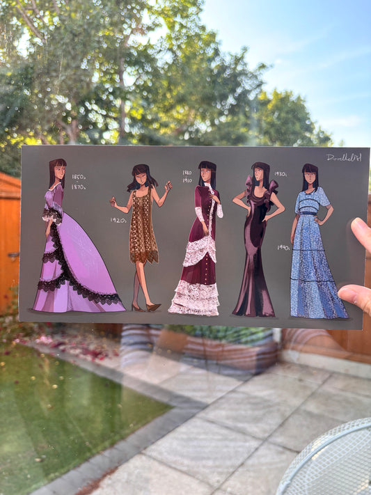 Robin in Lace Outfits Print