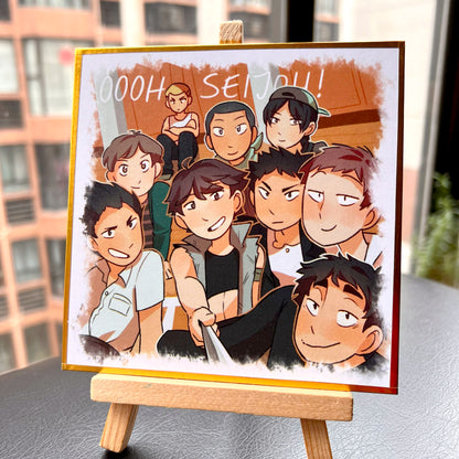 Captain Squad, Karasuno, Pretty Setter Squad, Nekoma and Seijoh Shikishi Boards