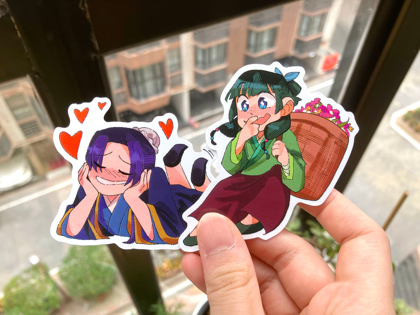 Apothecary Diaries Stickers (Maomao & Jinshi)