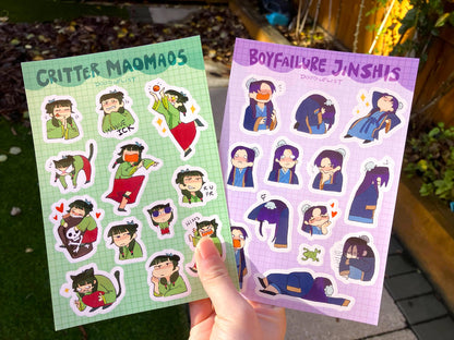 Critter Maomao and Boyfailure Jinshi Sticker Sheets
