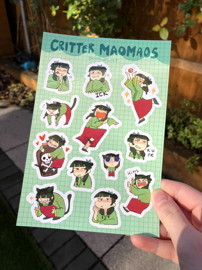 Critter Maomao and Boyfailure Jinshi Sticker Sheets