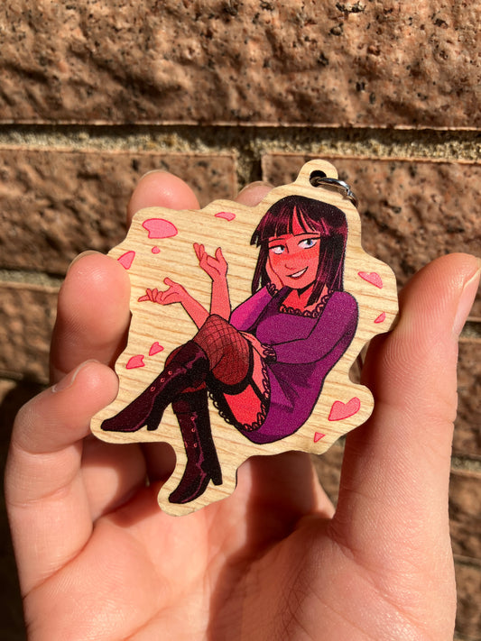 Robin Wooden Keychain