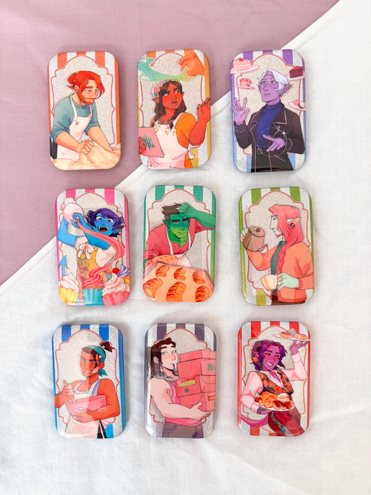 [BLIND BAG VERSION] Mighty Nein Bakery Glittery Badges