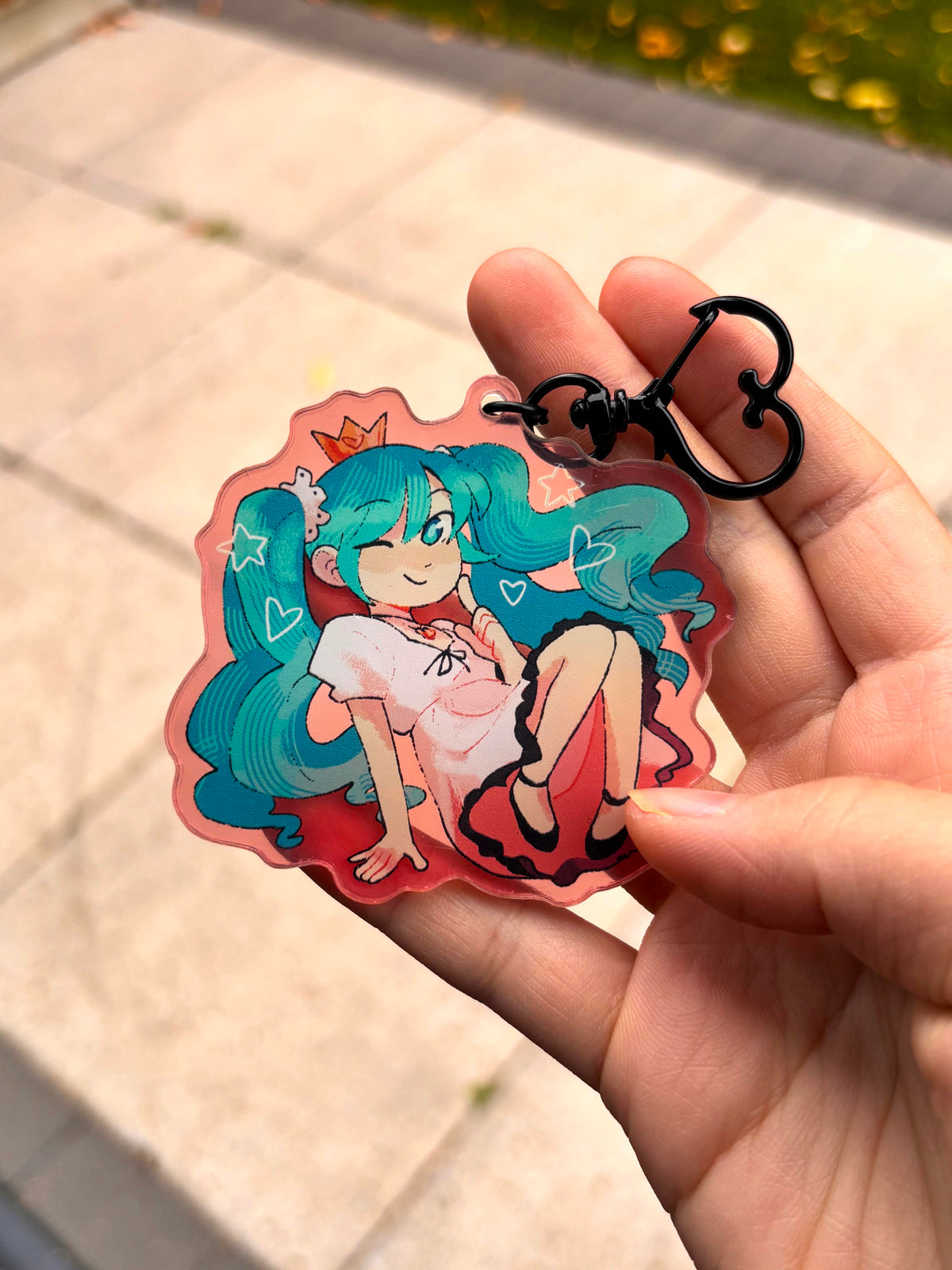 Miku "World is Mine" Keychain