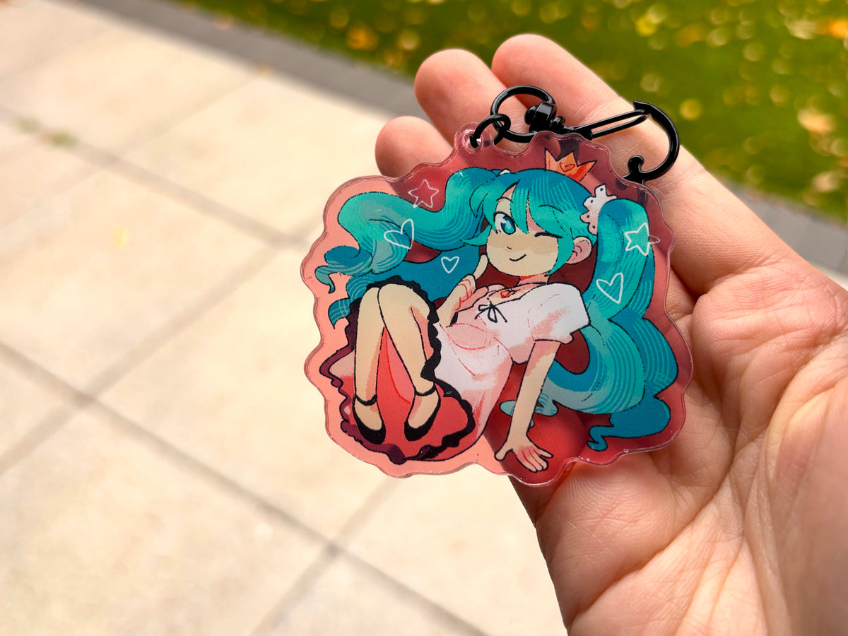 Miku "World is Mine" Keychain