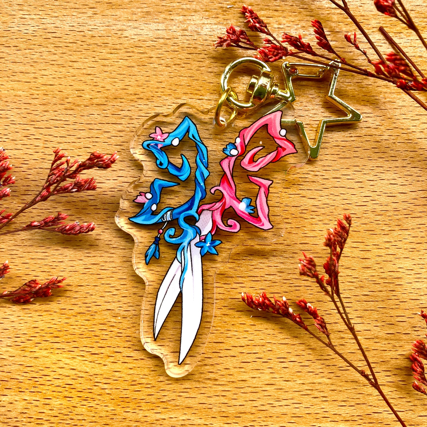 Fantasy Subtle LGBT Weapon Acrylic Keychain Charms