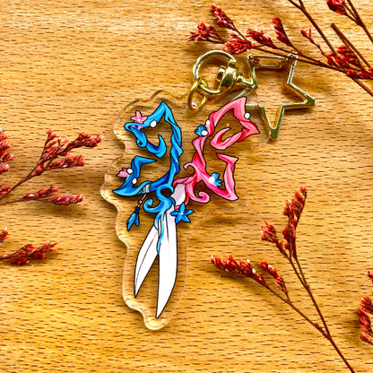 Fantasy Subtle LGBT Weapon Acrylic Keychain Charms