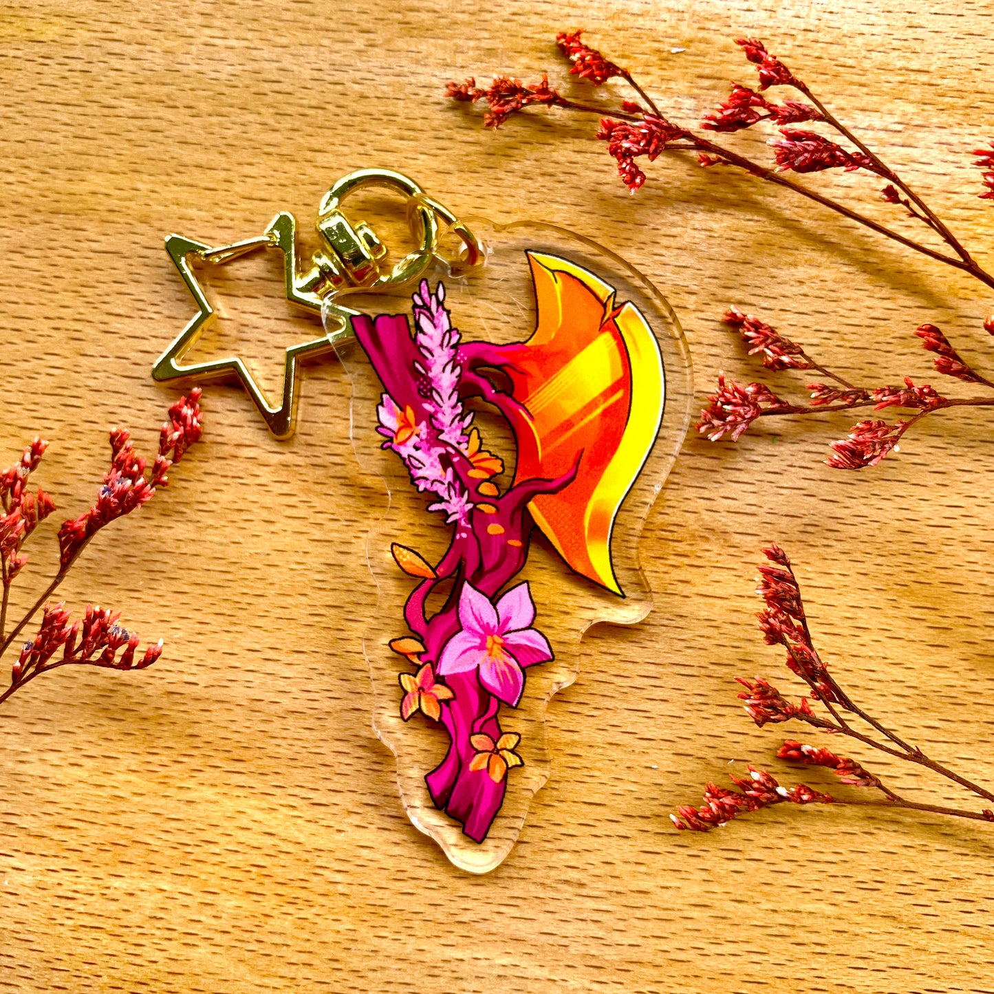 Fantasy Subtle LGBT Weapon Acrylic Keychain Charms