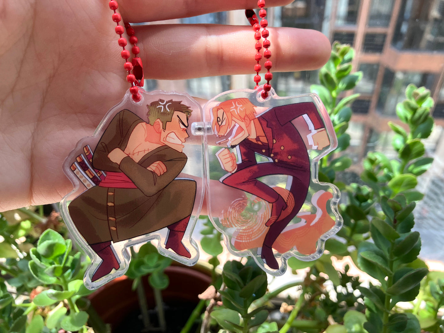 Zoro and Sanji (Zosan) Magnetic Acrylic Charms