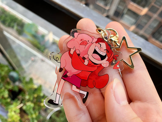 Mabel and Waddles Keychain
