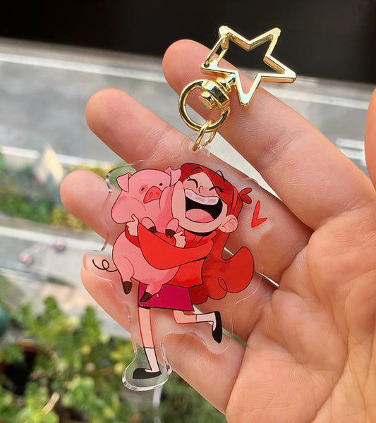 Mabel and Waddles Keychain