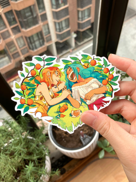 Namivivi Tangerine Heart Sticker