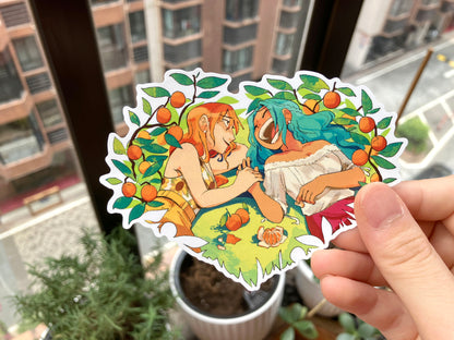 Namivivi Tangerine Heart Sticker
