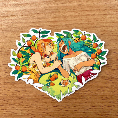 Namivivi Tangerine Heart Sticker