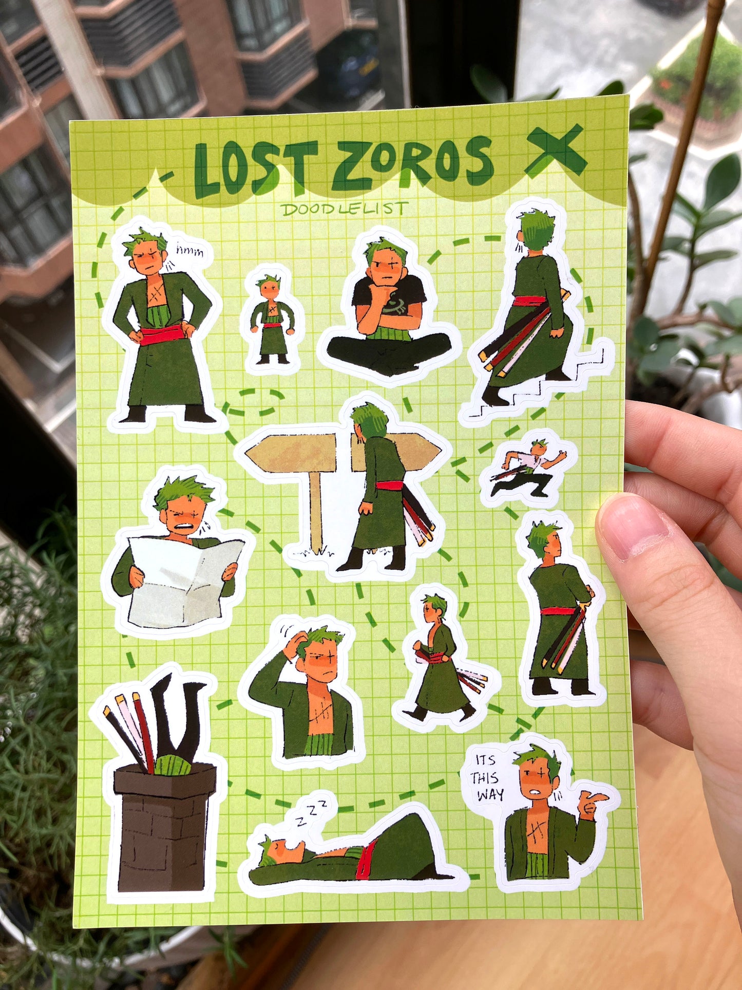 Lost Zoro and Pathetic Sanji Sticker Sheets