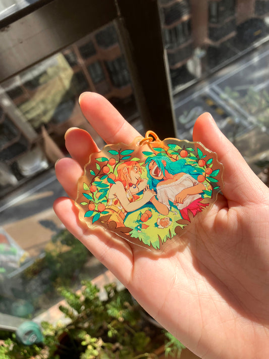 Namivivi Tangerine Heart Keychain