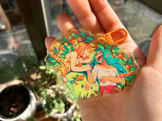 Namivivi Tangerine Heart Keychain