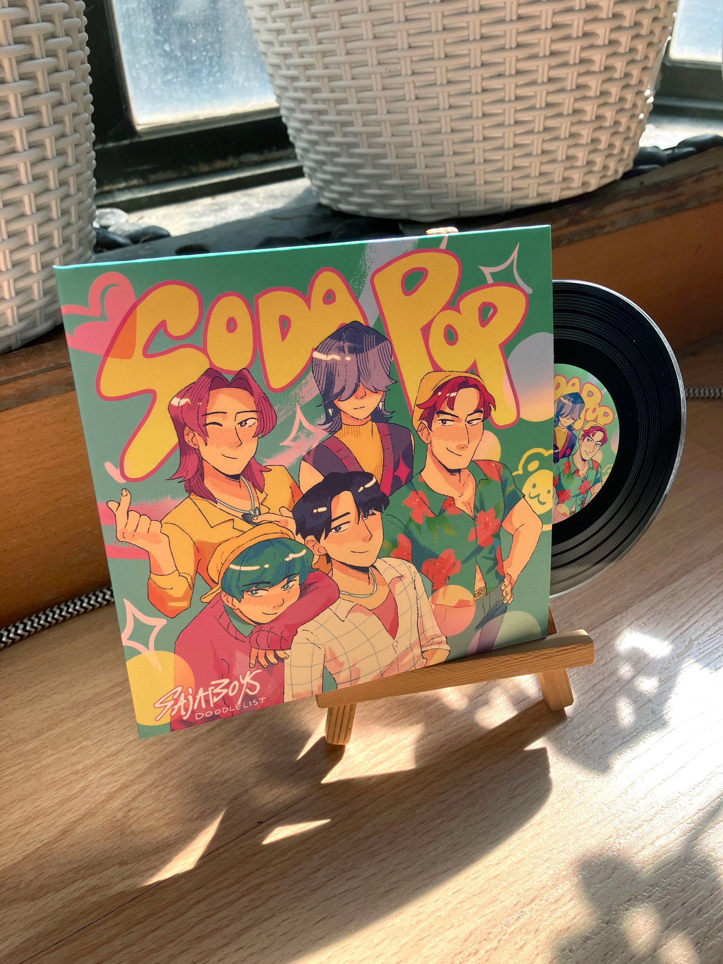 Kpop Demon Hunters Record Vinyl Coasters (With NFC Sticker)