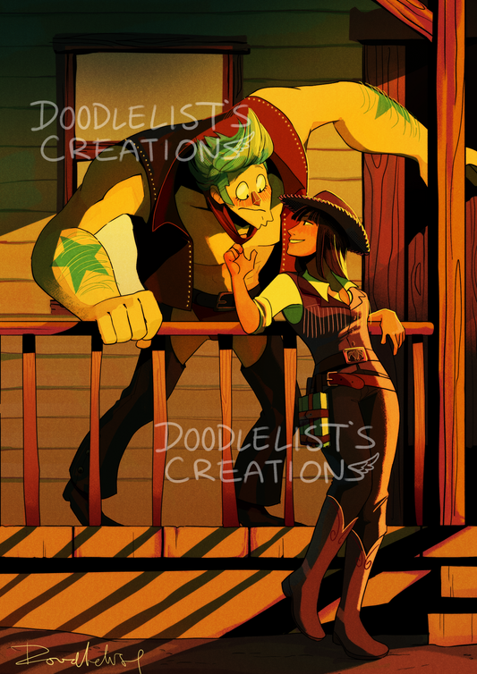 Western Cowboy Frobin Print