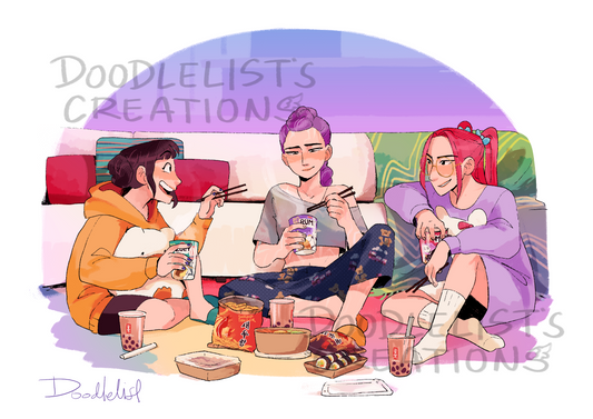 Huntrix Couch Time Print