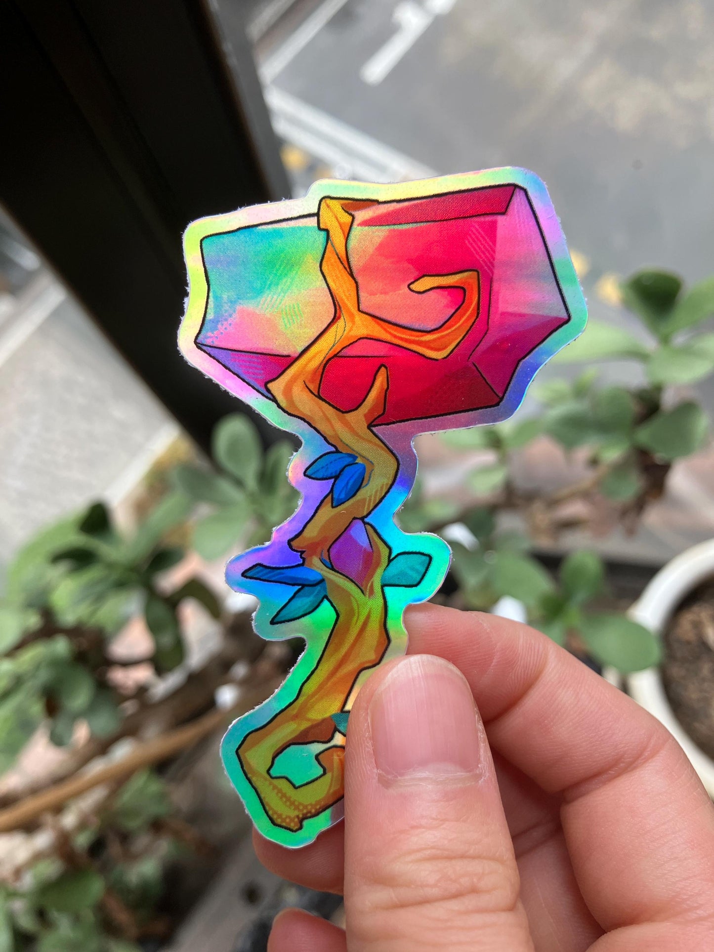 HOLOGRAPHIC Fantasy Subtle LGBT Weapon Stickers