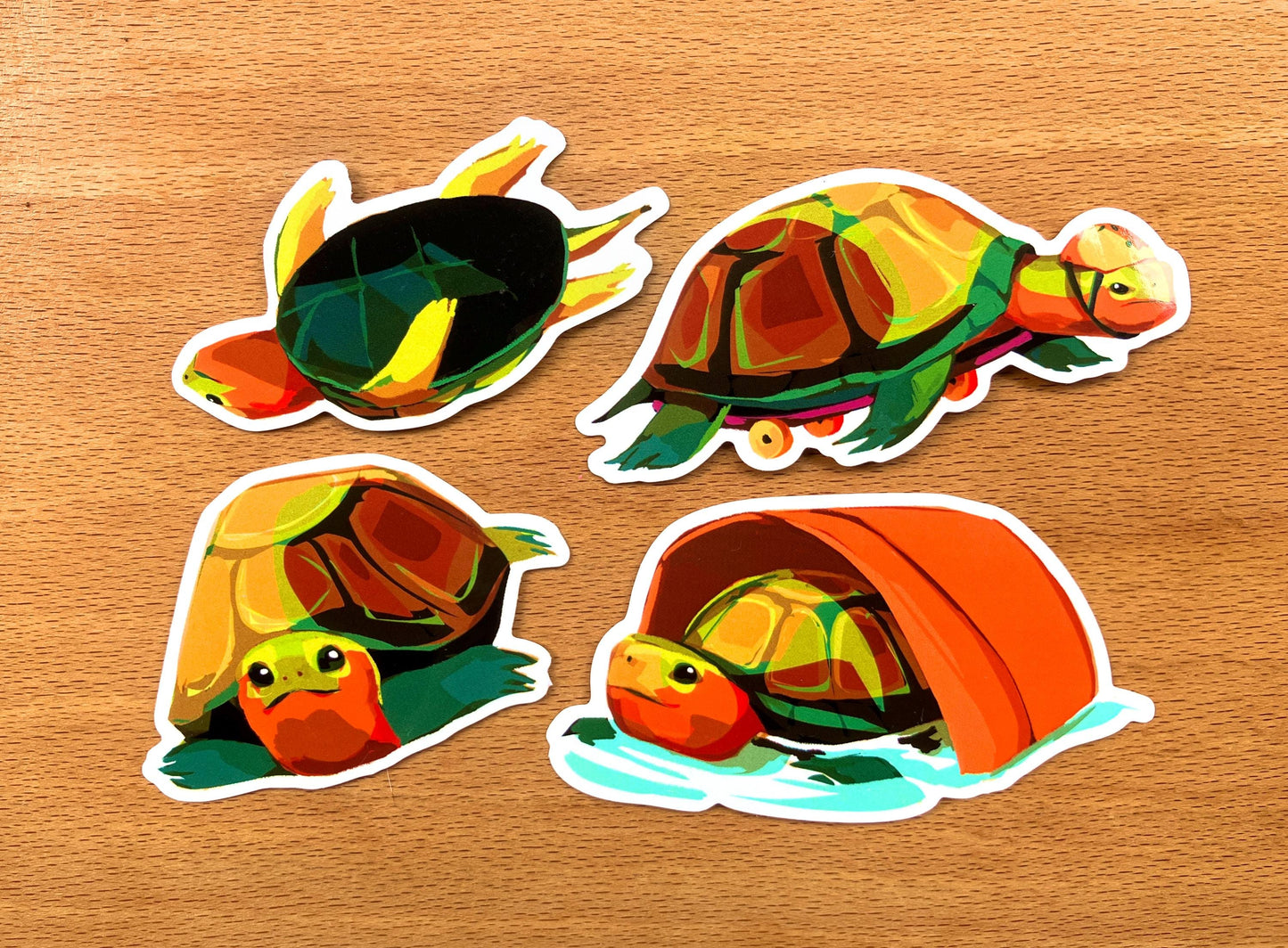 Silly Turtle Sticker Set