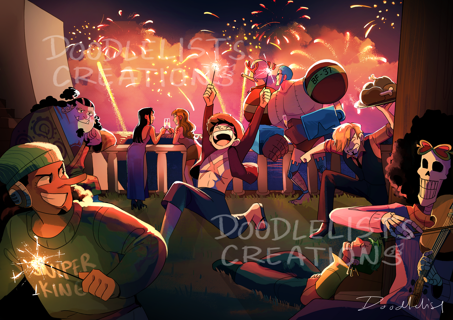 Strawhats New Years Print