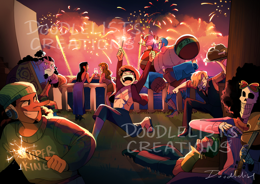 Strawhats New Years Print