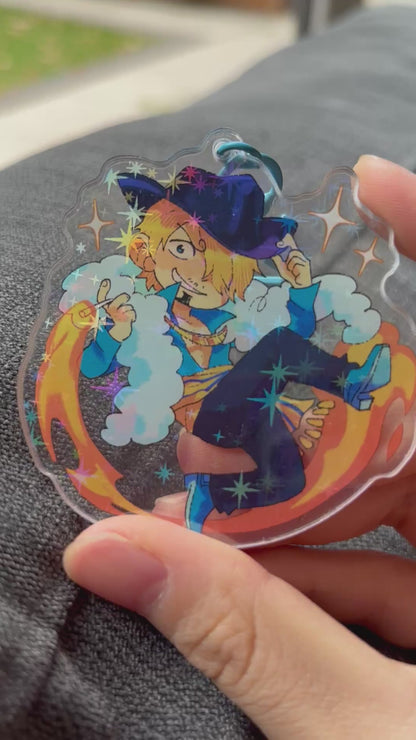 Anniversary Sanji Holographic Keychain