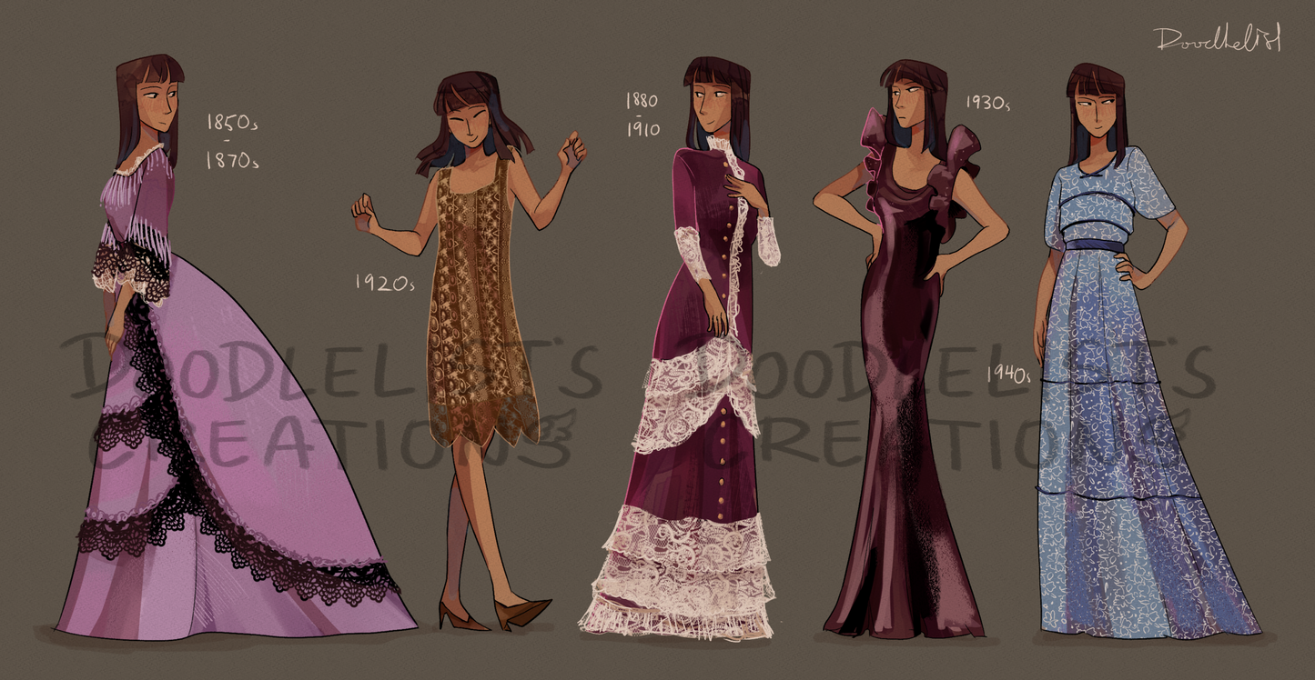 Robin in Lace Outfits Print