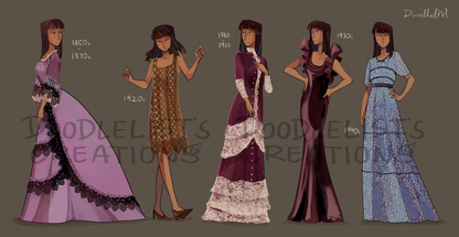 Robin in Lace Outfits Print