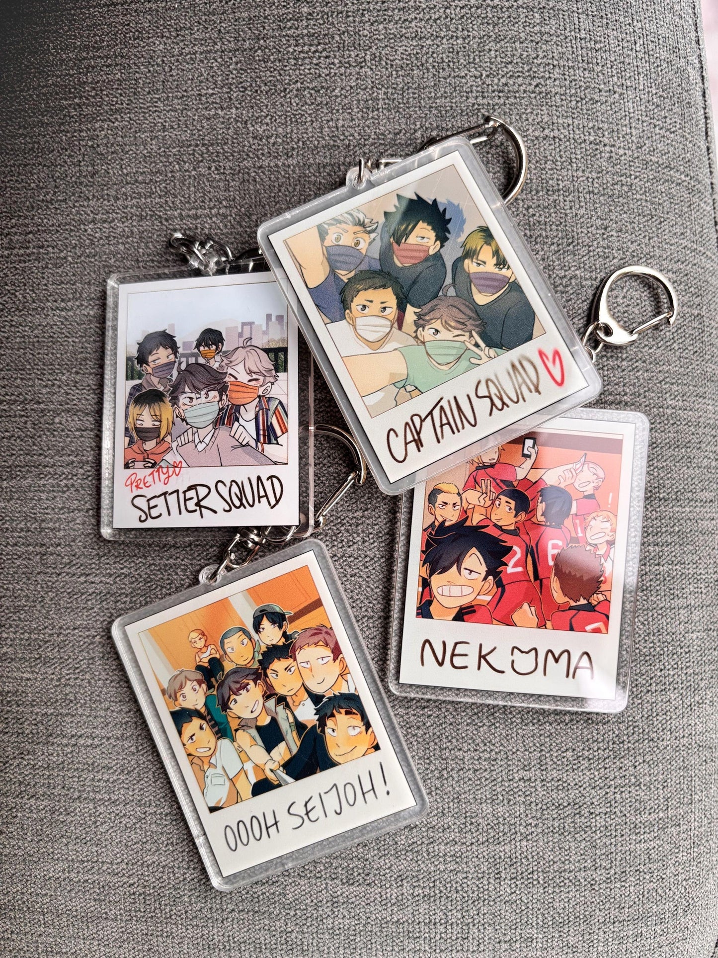 Haikyuu Polaroid Keychainis